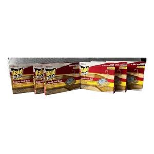 RAID MAX LIQUID ANT BAITS, 7 Boxes = 12 Bait Stations, New